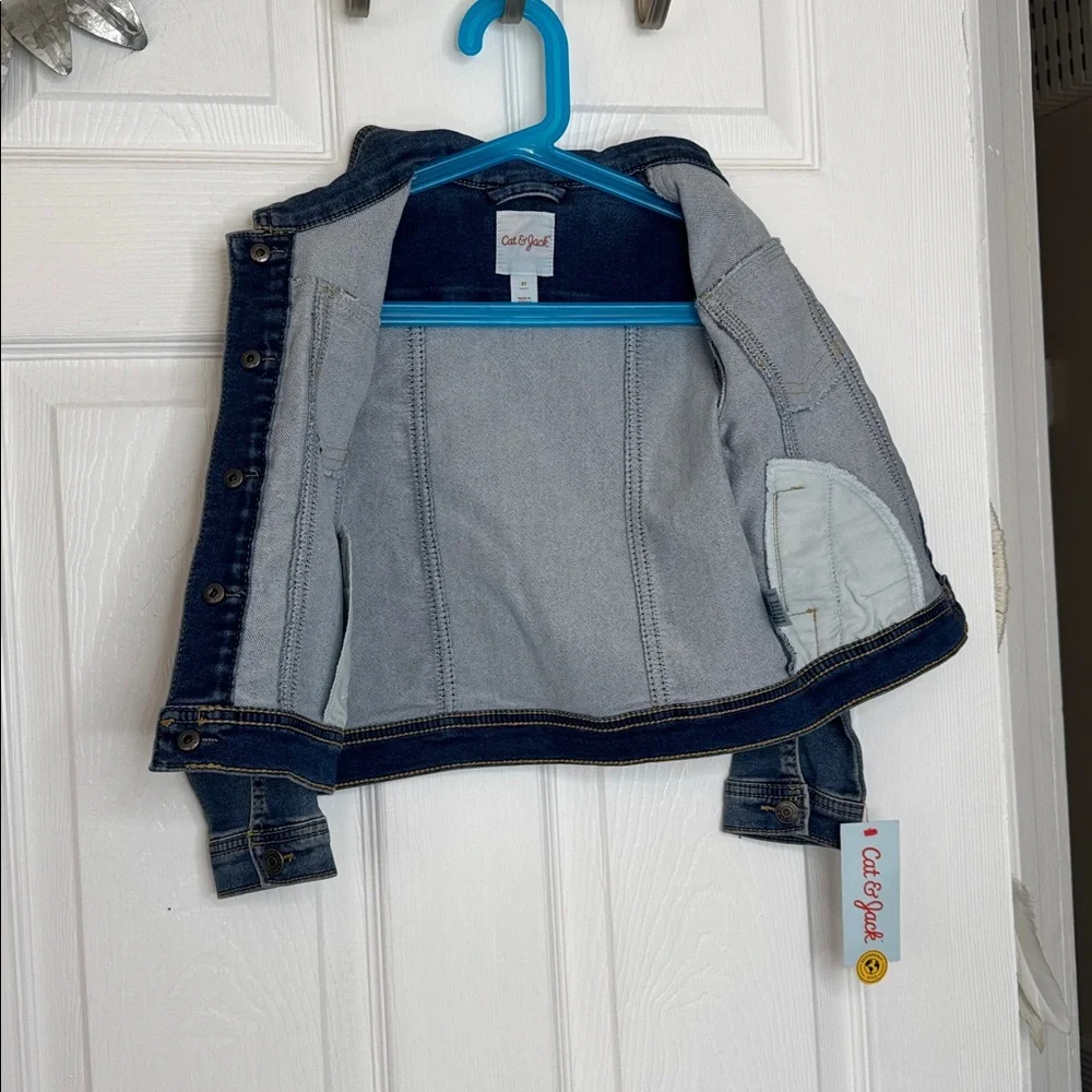 Target Cat & Jack Medium Blue Denim Jacket for Girls. NWT Sz 5T - Picture 7 of 10